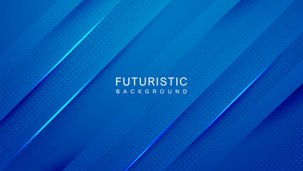 Modern blue futuristic geometric background. Modern template design for covers, brochures, web and banner.