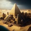 Egypt pyramid art