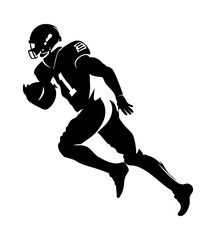 Canvas Print - American Football Player Silhouette