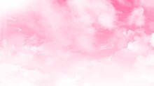 Clouds Watercolor Tint, Pink Clouds Gradient Background Sky, Atmosphere Air Freedom