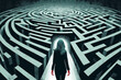 © Alexander - the woman in the maze, created by a neural network, Generative AI technology