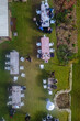 © Austockphoto - overhead aerial of outdoor cafe tables with people