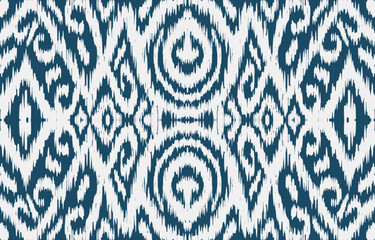 Abstract ethnic ikat pattern traditional Design for background,carpet,wallpaper,clothing,wrapping,Batik,fabric,Vector illustration.embroidery style.