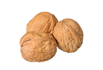 Poster - Whole walnuts on white