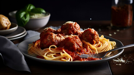 spaghetti with meatballs