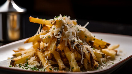 plate of truffle fries