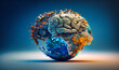 © Nilima - A brain made up of a world map, emphasizing the global nature of creativity and intelligence