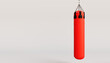 © Timydshun - Red punching bag on a white background. 3d illustration