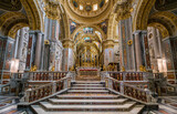 Fototapeta  - The marvelous interior of Montecassino Abbey, Lazio, Italy. 