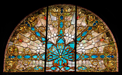 stained glass window in church