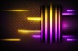 © Екатерина Белокрылов - Purple and yellow glowing lines abstract minimalistic background on dark background