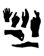 Sticker - Hand sign and symbol black silhouette