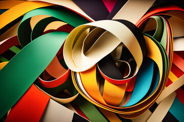 Wall Mural - Colorful ribbon. Generative AI.