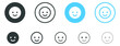 © icons gate - happy smiley face emoji. cute smile face emoticon , smiling, like, lucky, healthy, positive, emotions, icons - customer satisfaction feedback icon sign