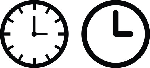 Poster - clock icon set vector isolated on white background . watch icon
