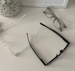 glasses on the table