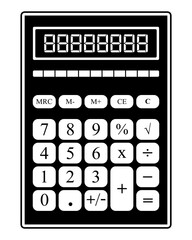 Simple illustration of calculator. Transparent PNG design element for websites, print and other graphics.