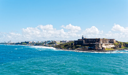 Wall Mural - El Morro and Blue Caribbean Sea