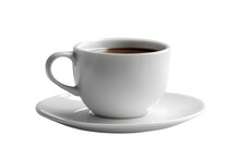 Coffee Cup Isolated On A White Background, Coffee Cup/mug With Hot Black Coffee, Isolated Design Element, Generative AI