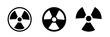 radioactive vector icons set