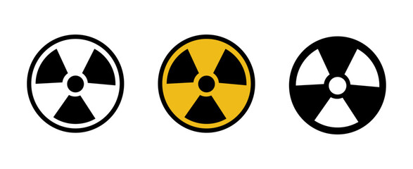 Wall Mural - Radioactive contamination vector symbol set