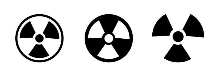 Wall Mural - radioactive vector icons set