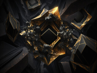 Fractal mandala Sacred geometry background created with Generative AI technology