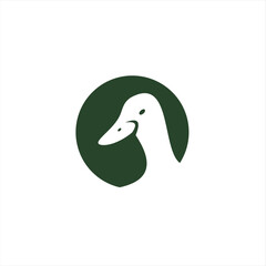 Wall Mural - Creative, stylish and elegant duck logo. A logo that looks cheerful, elegant but still modern and professional in calligraphy style.