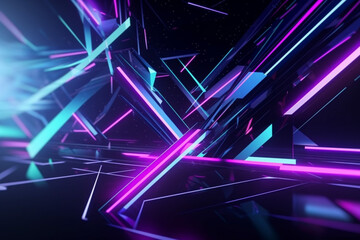 Wall Mural - cybersport abstract background Scene for advertising, technology, showcase, banner, game, sport, cosmetic, business, metaverse. Sci-Fi, Generative AI