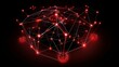 © Elle Arden  - An abstract technology background, block chain concept. Internet, connectivity. Generative AI.