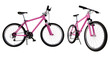 bicycle pink white background Isolated transparent PNG.