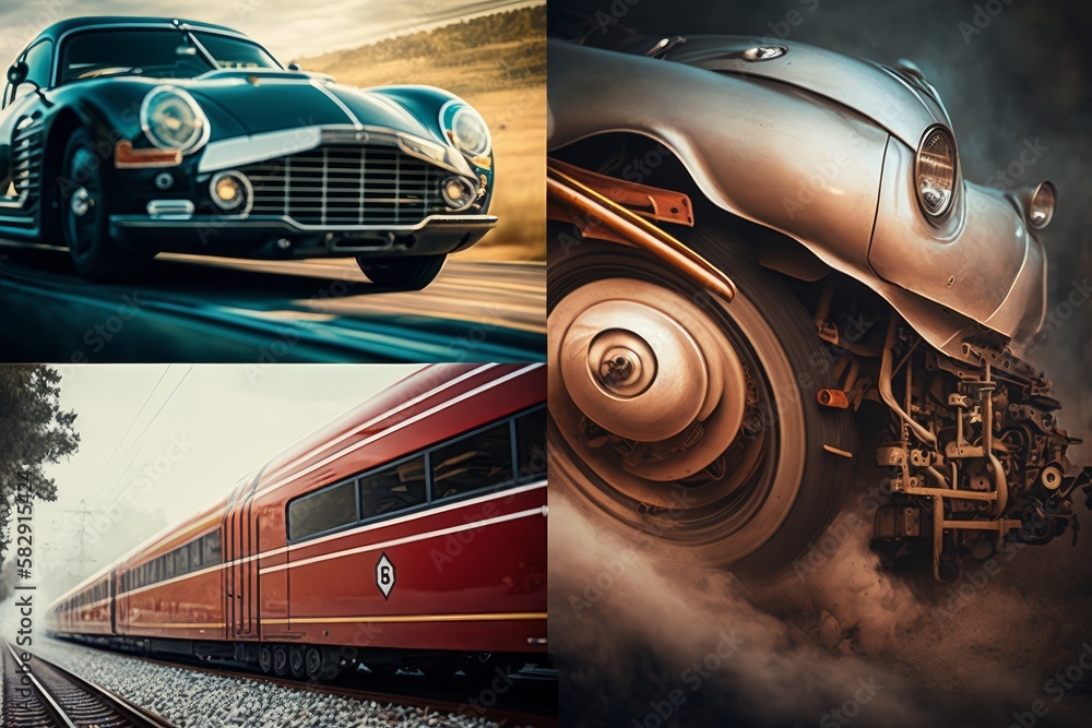 Transportation in Detail: Realistic Digital Art Prints of Classic and Modern Cars, Planes, and ...