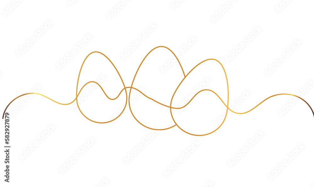 easter egg line art style vector eps 10 Stock Vector | Adobe Stock