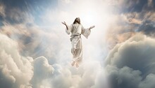 Jesus Christ Ascending Into, Beautiful Vivid Heaven