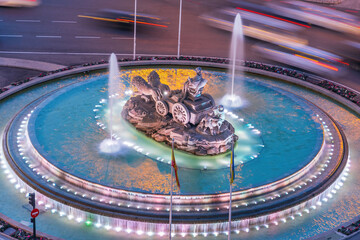 Wall Mural - Cibeles fountain in Madrid, Spain