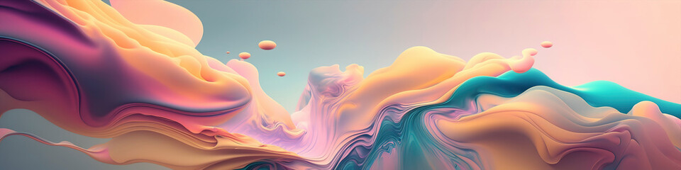 Wall Mural - Wide-Screen Abstract Background in Delightful Pastel Colors