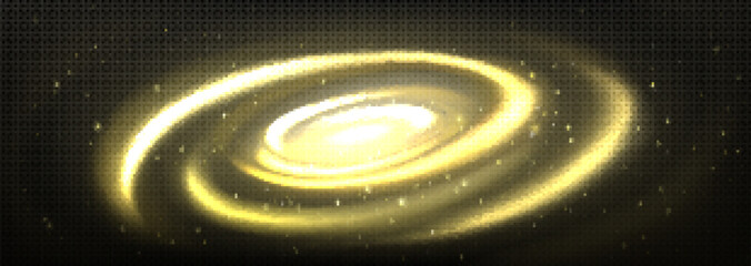 Wall Mural - galaxy background with nebula in outer space. abstract illustration of deep cosmos, magic gold spira