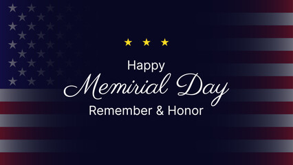 memorial day background design for banner, poster, invitation or social media