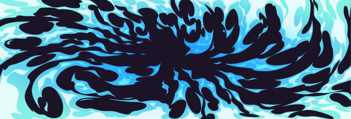 blue fire effect or cartoon water comics vector background. abstract dynamic flame game texture patt