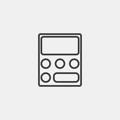 Sticker - Calculator vector icon illustration sign