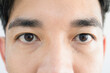 Close-Up Portrait Of Man With Brown Eyes