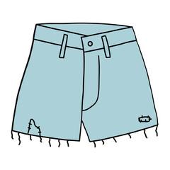 Wall Mural - shorts jean hand drawn