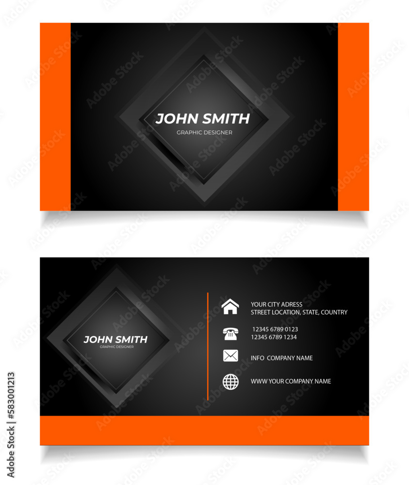 Vector creative modern professional business card template design Stock ...