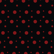Red Black Polka Dots Pattern Paper. Seamless Vector Pattern