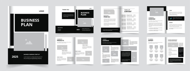 Wall Mural - Business Plan Brochure, Business Plan for your business, brochure design template