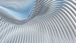 © Annuitti - Abstract metallic curve waves background 3d render
