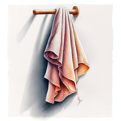 Napkin cloth on a bathroom