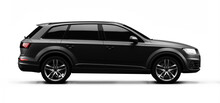 SUV Sports Luxury Car Expensive Vehicle Matte Black Side View Transport Cab