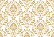 © Александр Марченко - Vector damask seamless pattern background. Classical luxury old fashioned damask ornament, royal victorian seamless texture for wallpapers, textile, wrapping. Exquisite floral baroque template.