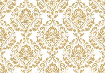 vector damask seamless pattern background. classical luxury old fashioned damask ornament, royal vic
